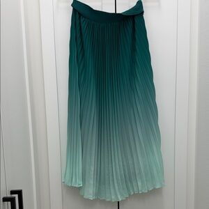 White House Black Market Teal Ombre A-Line Skirt